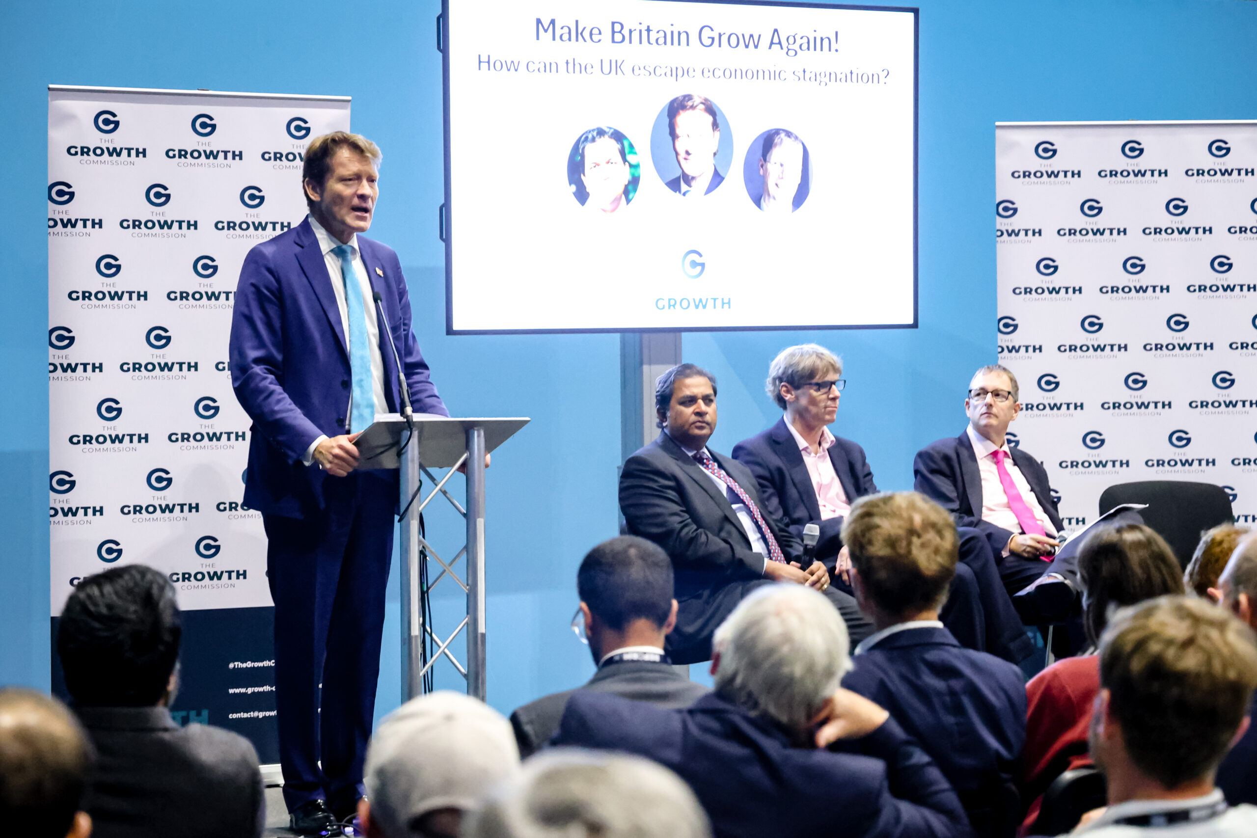Reform UK Deputy Leader Richard Tice MP addresses the Growth Commission meeting at the 2025 Reform UK Conference