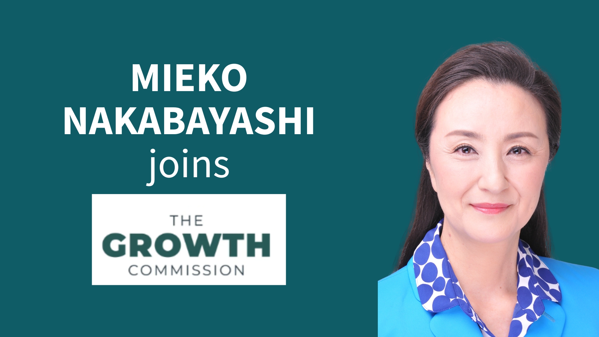 Mieko Nakabayashi joins The Growth Commission